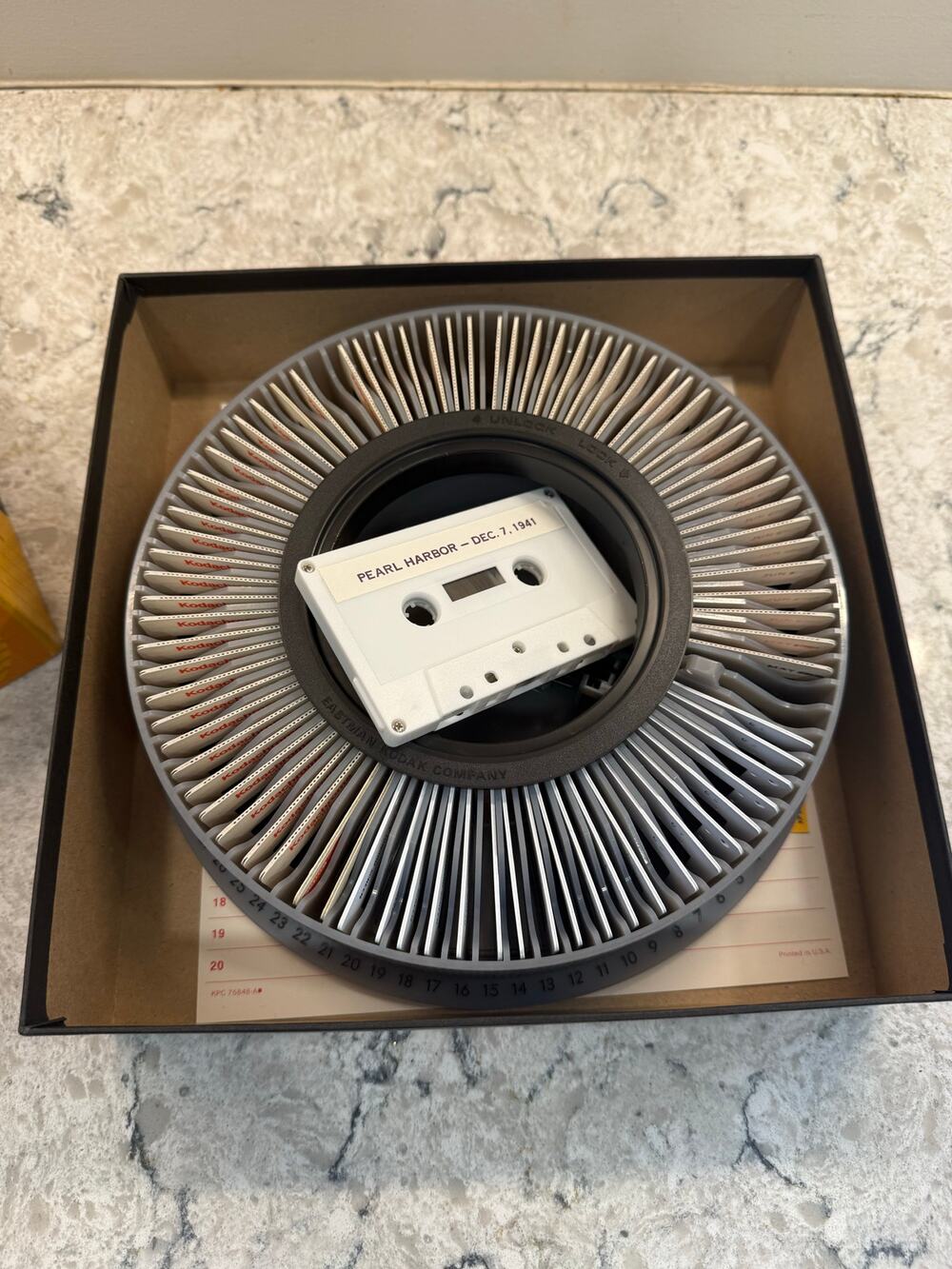 35mm Kodak Carousel Slides Honolulu Pearl Harbor Attack with Cassette Tape JL